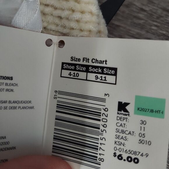 Joe Boxer Holiday Christmas Reindeer Slipper Socks Shoe Size  4-10 - Picture 5 of 5